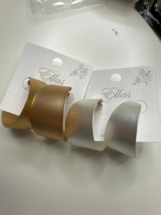 60's Hammered Hoops  earrings