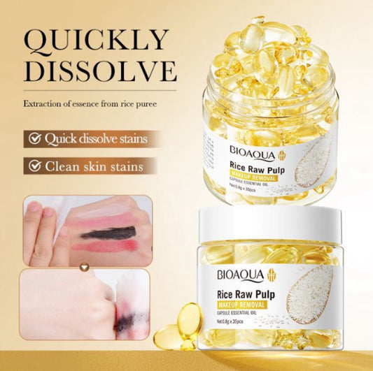 BIOAOUA Rice Raw Pulp
MAKEUP REMOVAL
CAPSULE ESSENTIAL OIL