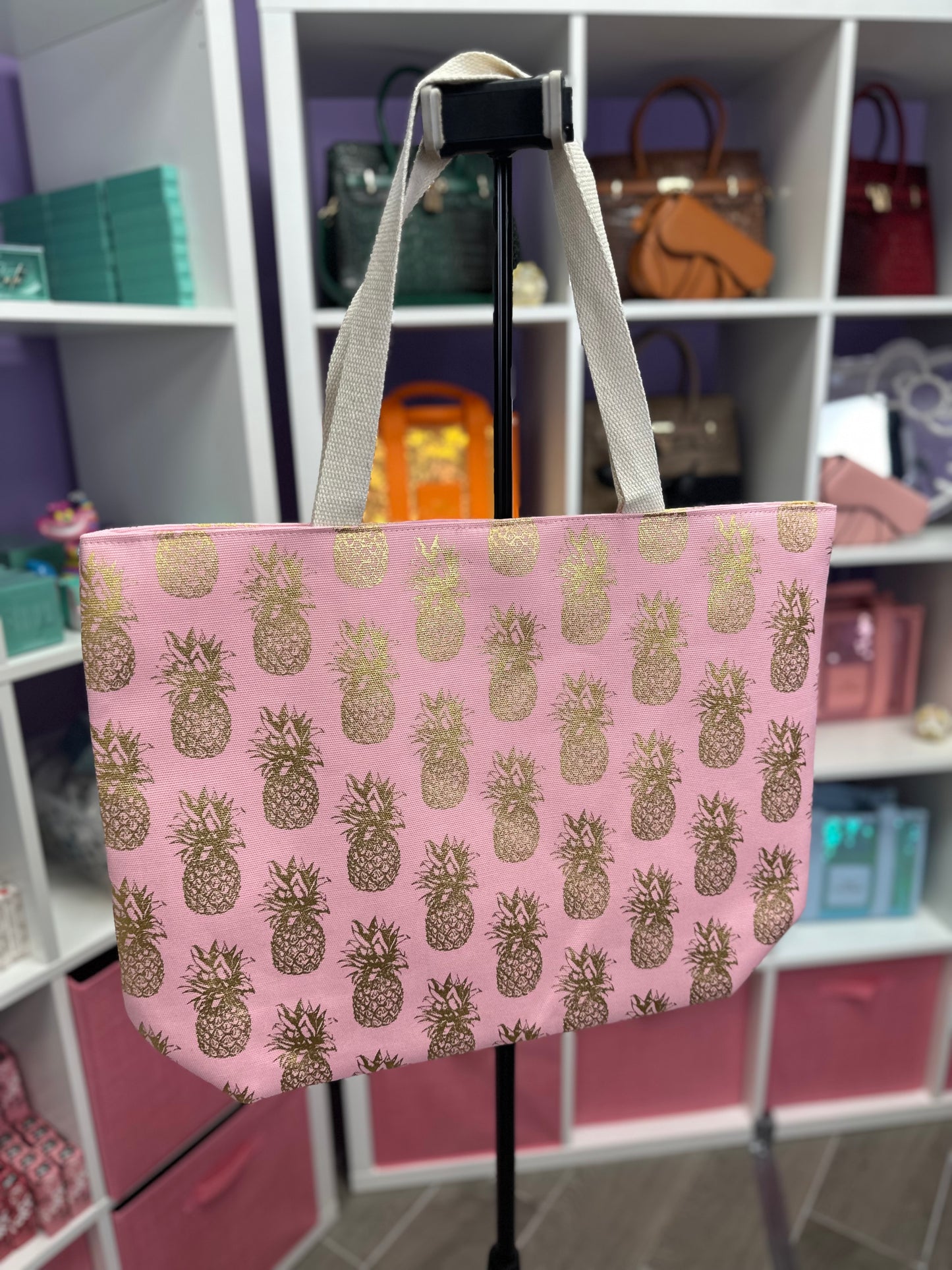 Pine Apple Beach Tote Bag