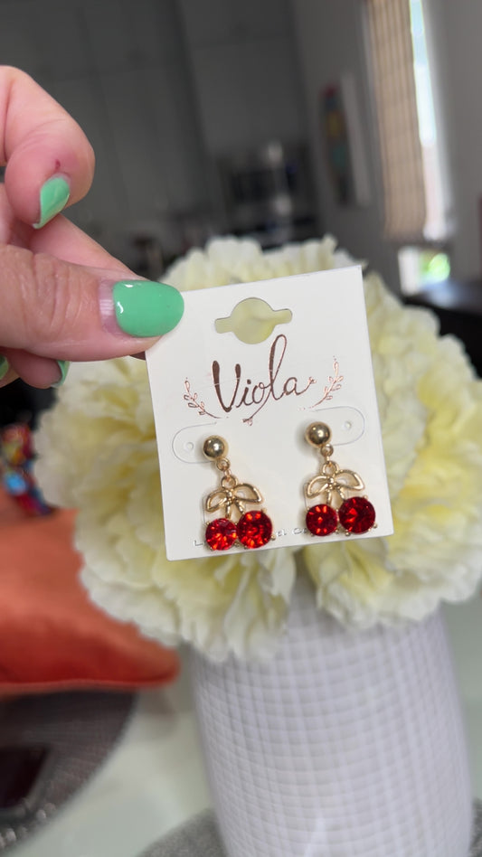 Viola Cherry 🍒 earrings