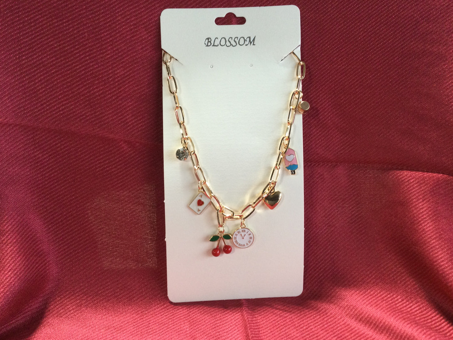 Icecream cherry charm necklace
