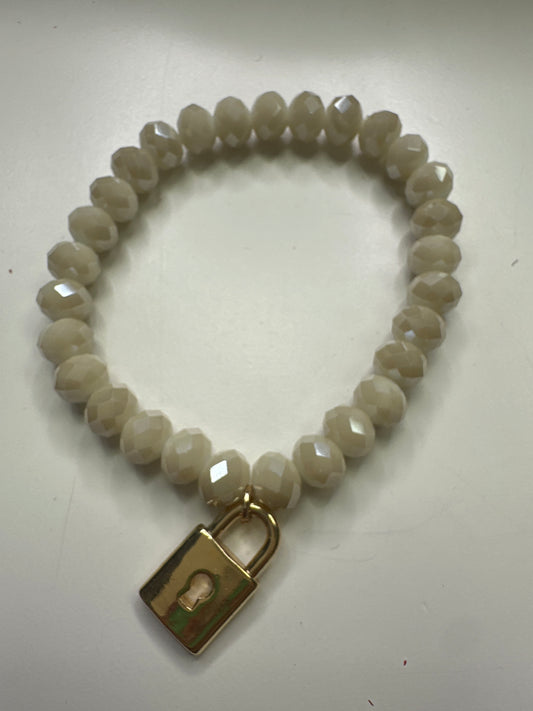 White lock Bracelet
