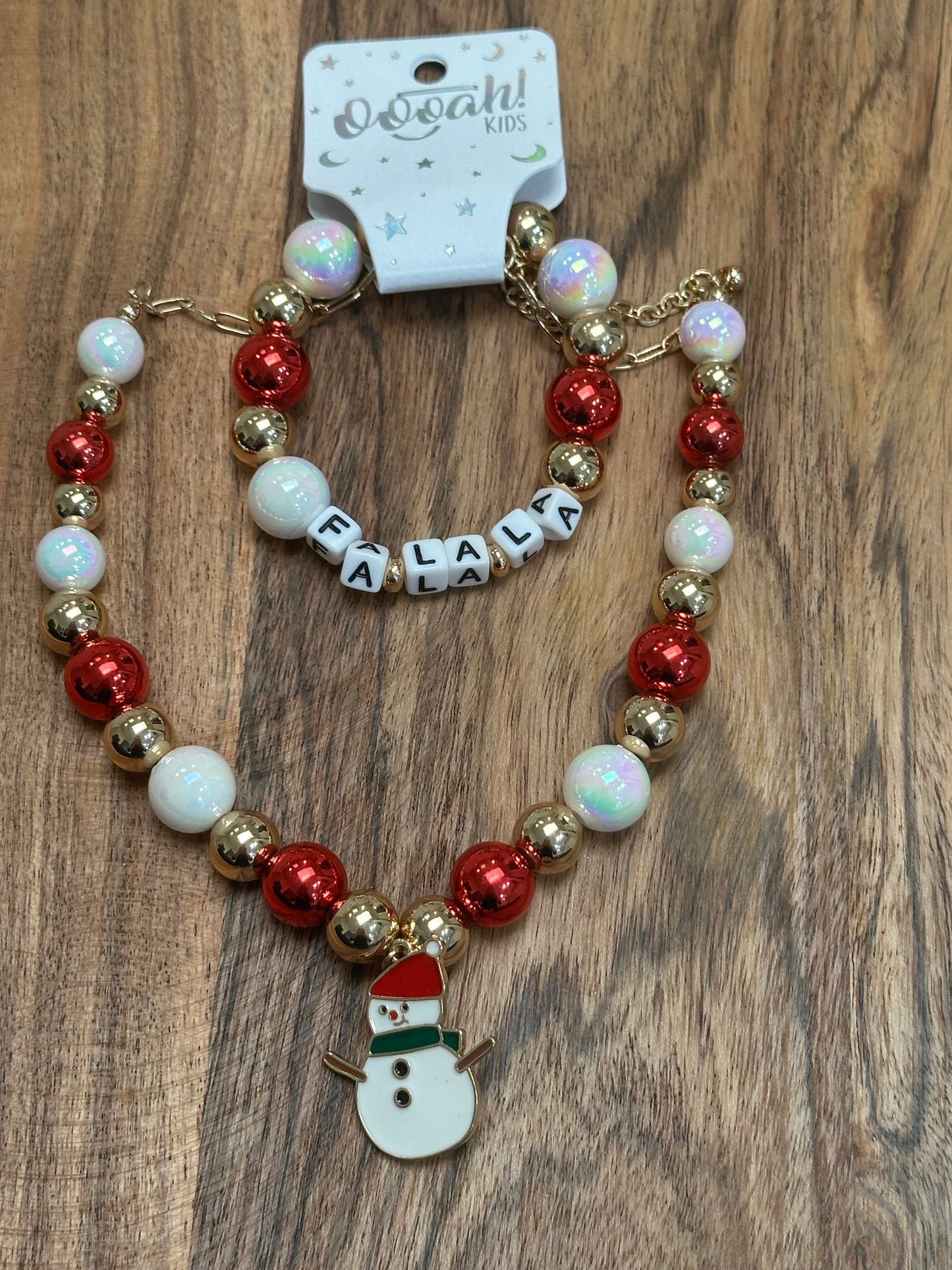 Falala Snowman Necklace with Bracelet set