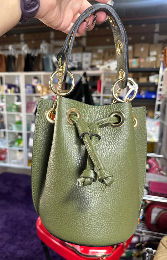 Italian Leather Bucket Bag
