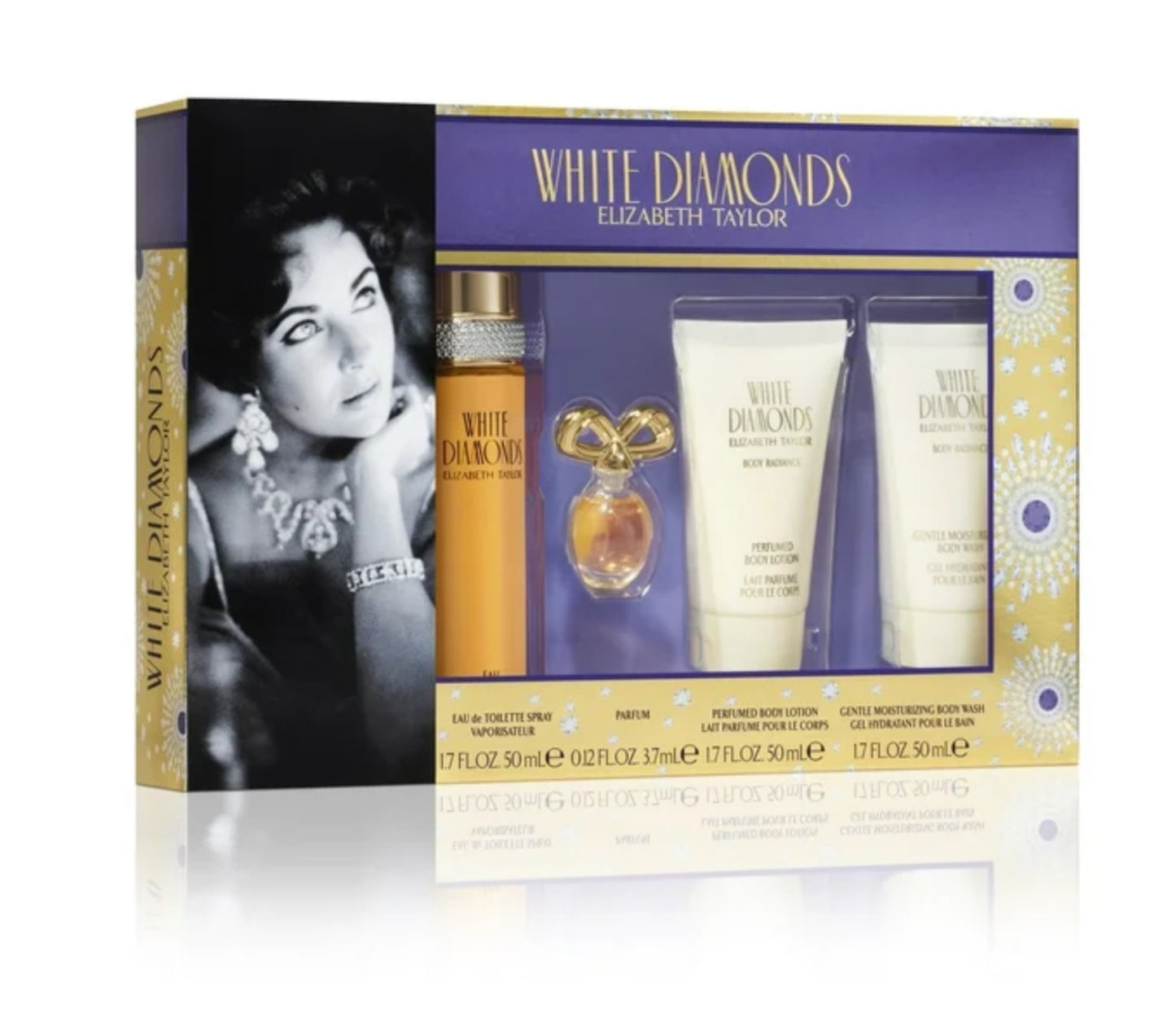 Elizabeth Taylor White Diamonds Fragrance Gift Set For Women, 4 Pieces