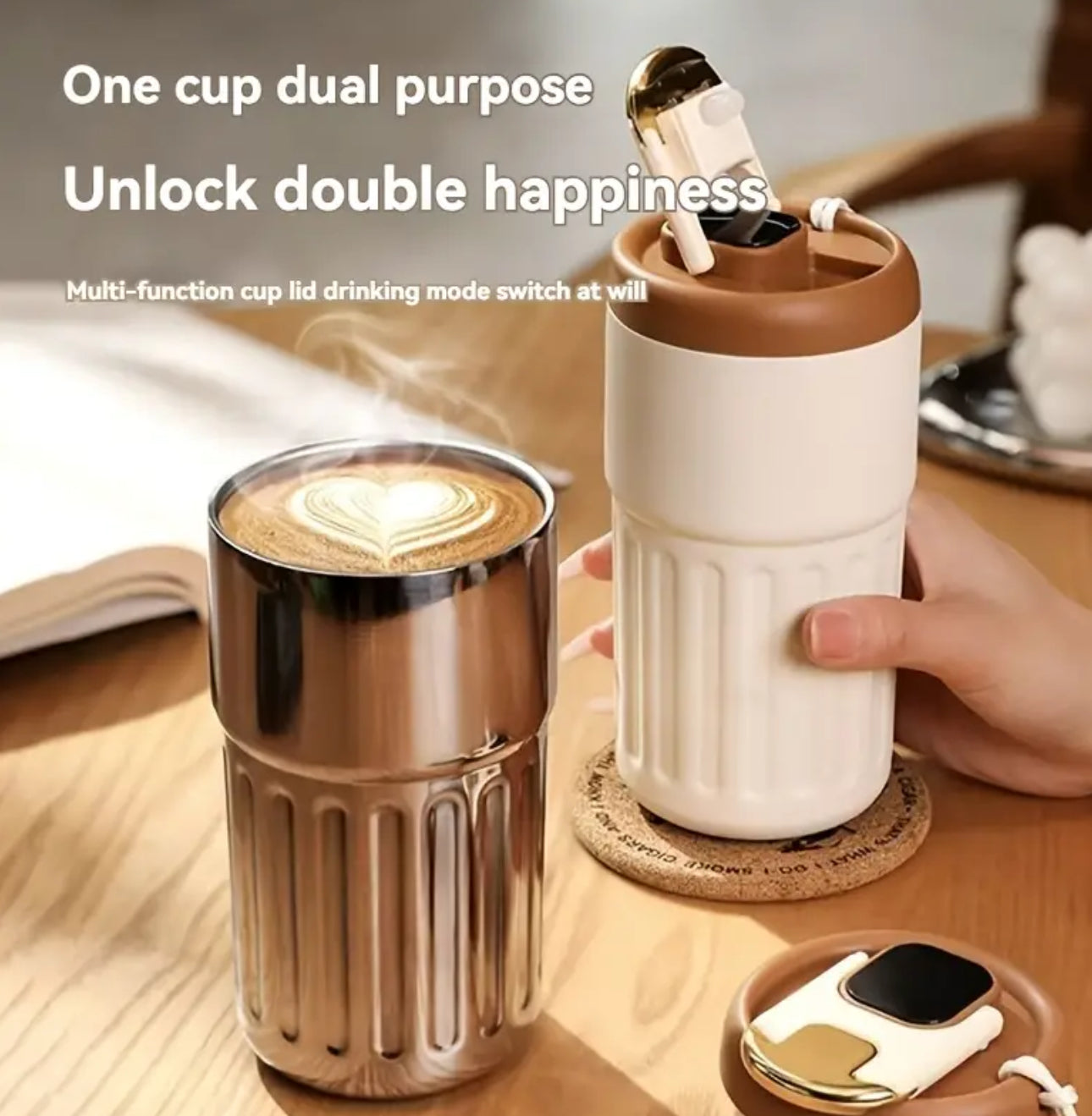 Stainless Steel Insulated Coffee Travel Mug,
