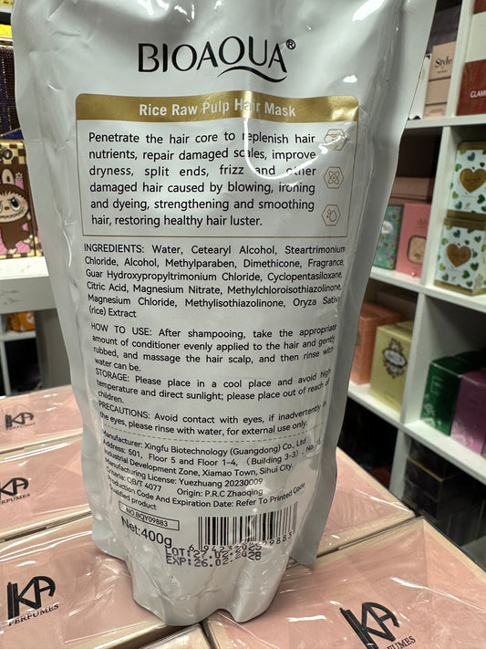 Rice Raw Pulp Hair Mask. Added Rice Extract