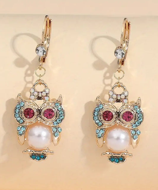 Cute Owl Drop Earrings