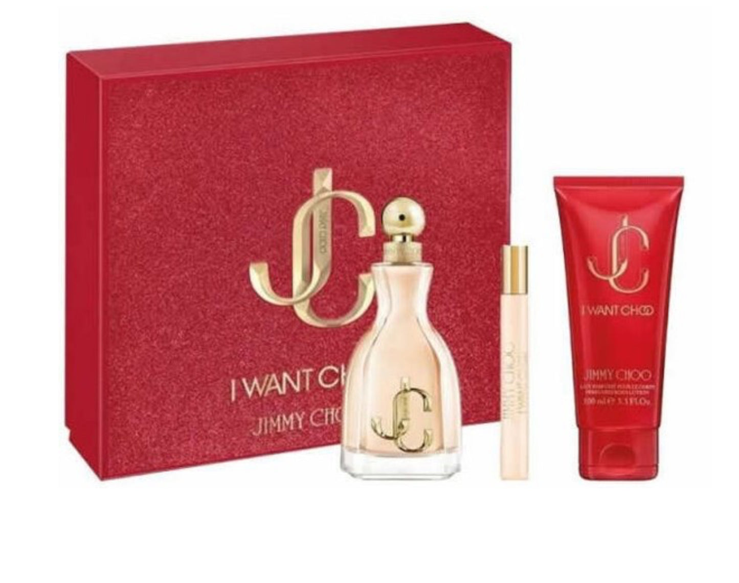 Jimmy Choo I Want Choo Women's 3-Piece Set | 3.4 oz EDP, 3.4 oz Body Lotion, Mini