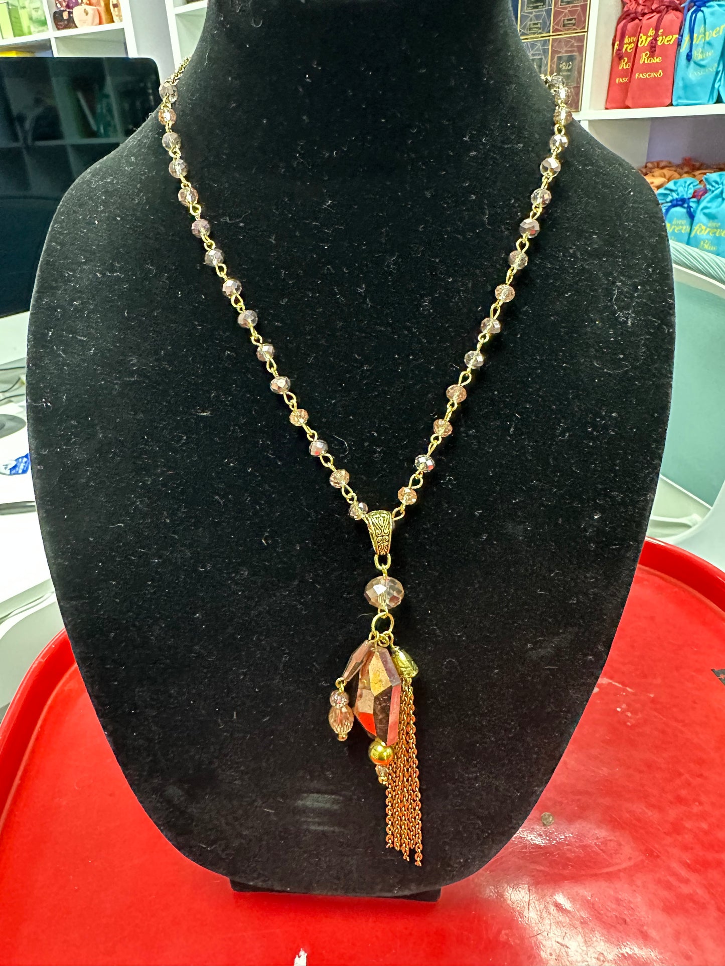 🔥 Todays Deal 🔥Pink big stone necklace