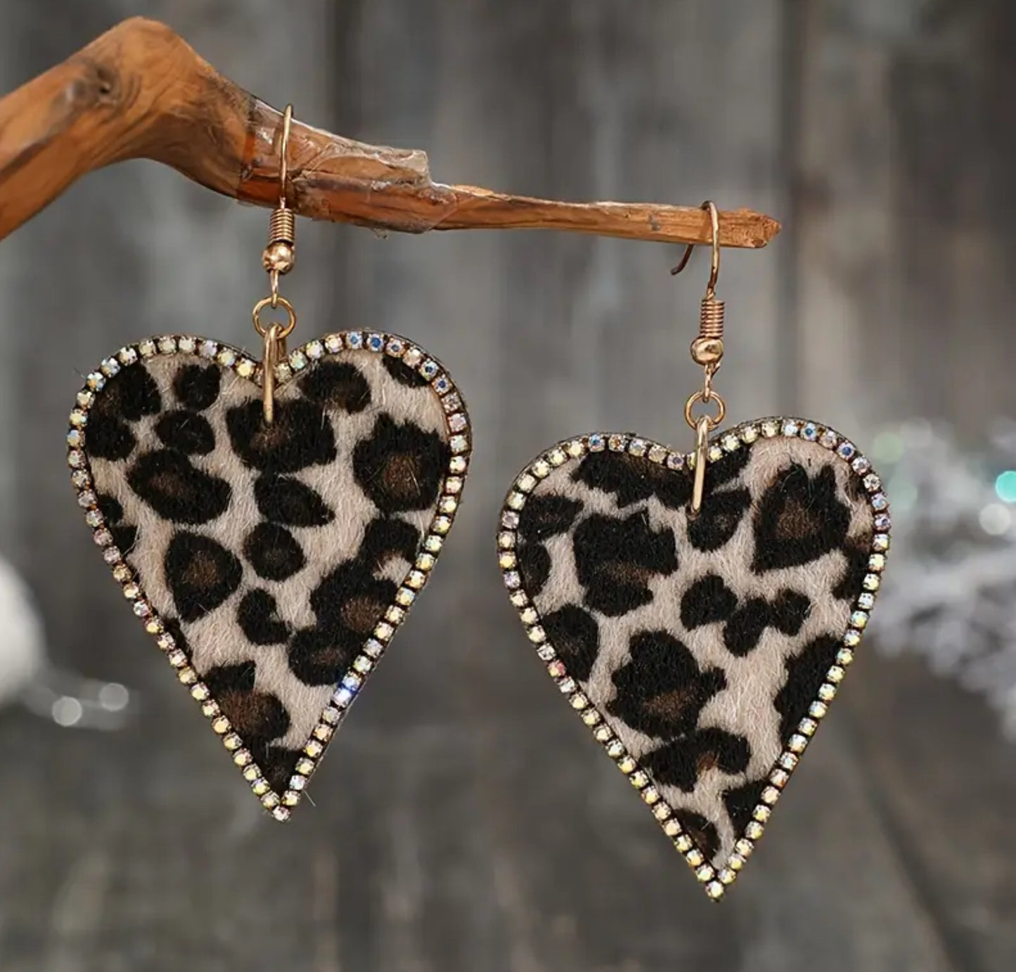 Heart Shape Leopard earrings