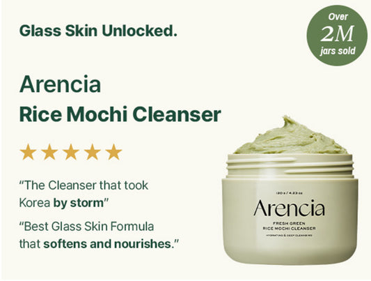 ARENCIA FRESH GREEN RICE MOCHI CLEANSER 120G / 4.23 FL.OZ