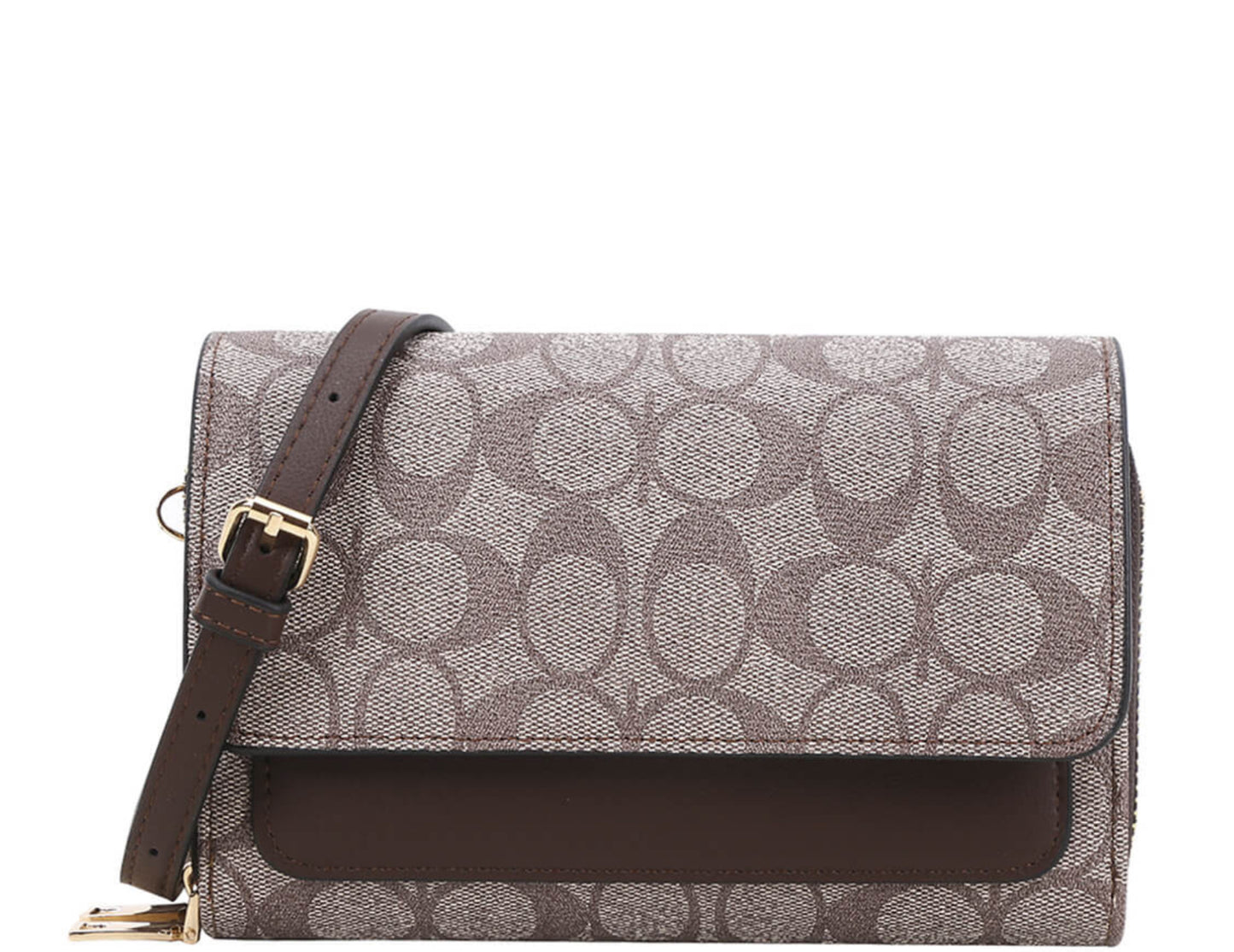 Michelle Oval Print Crossbody Bag FT-1018