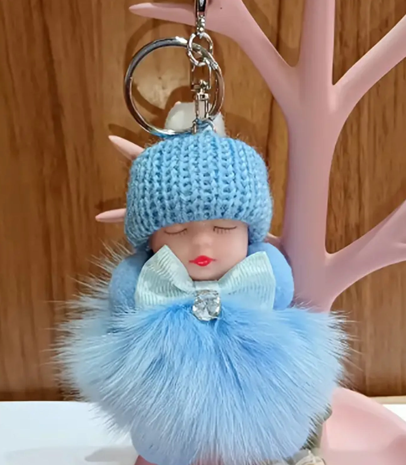Sleepy Ruby Doll Key Chain