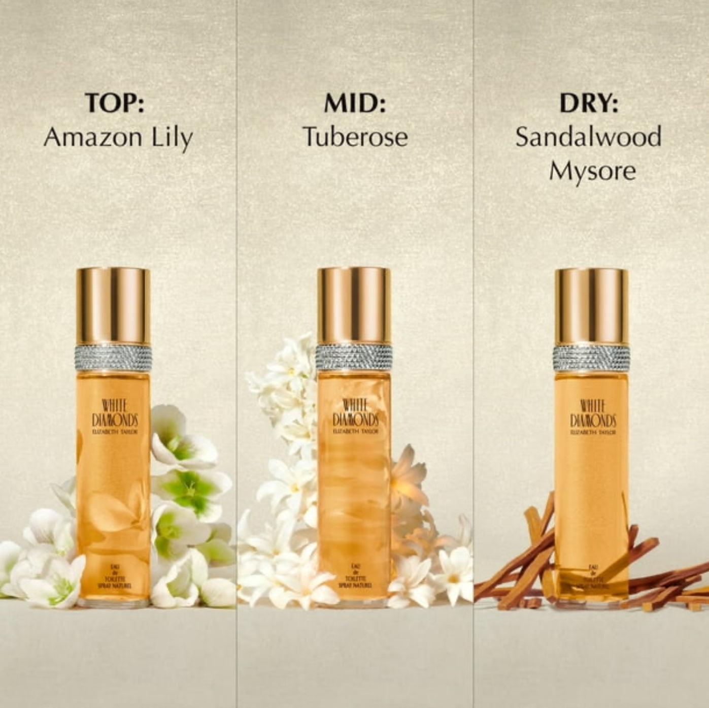 Elizabeth Taylor White Diamonds Fragrance Gift Set For Women, 4 Pieces