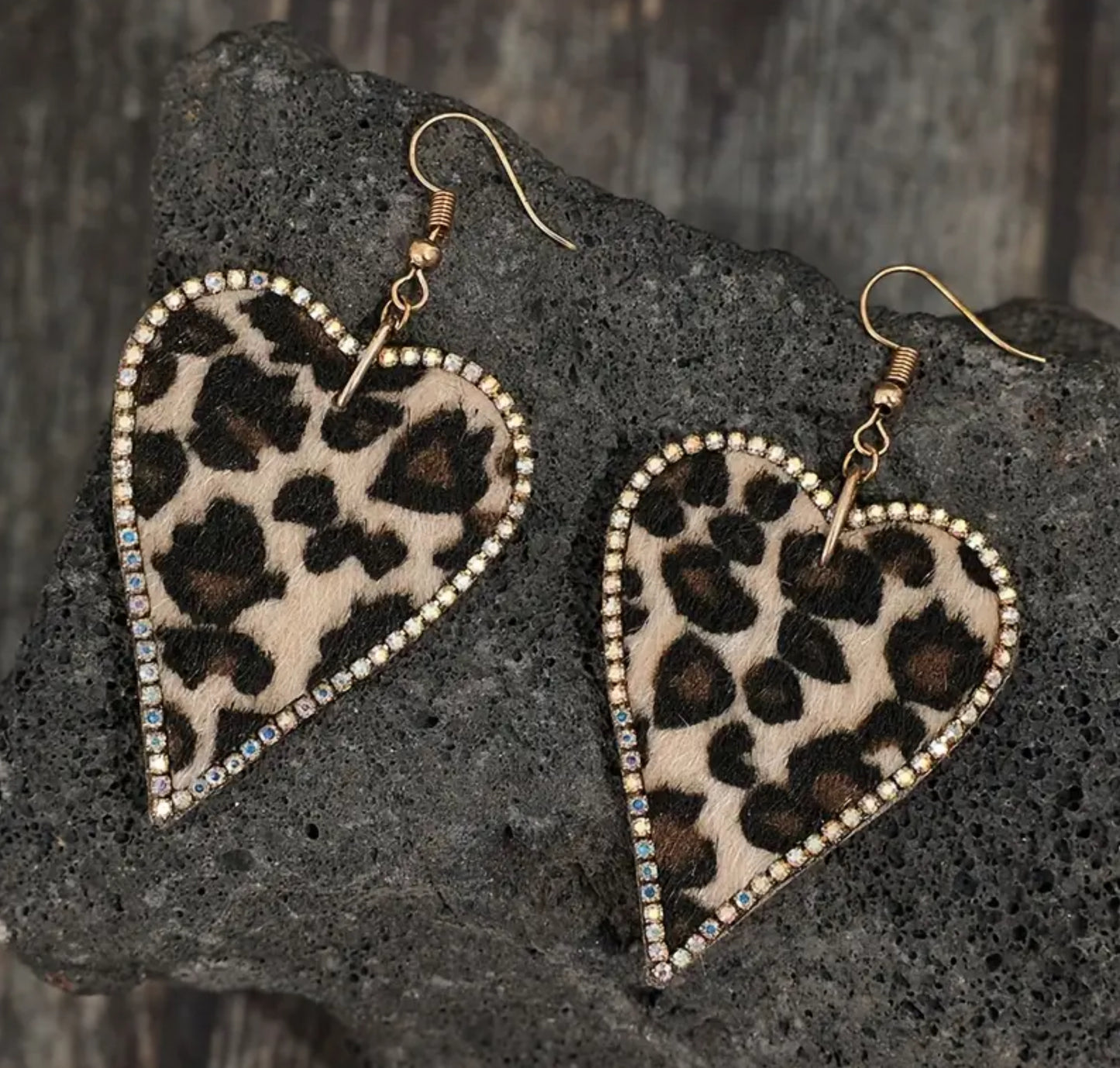 Heart Shape Leopard earrings