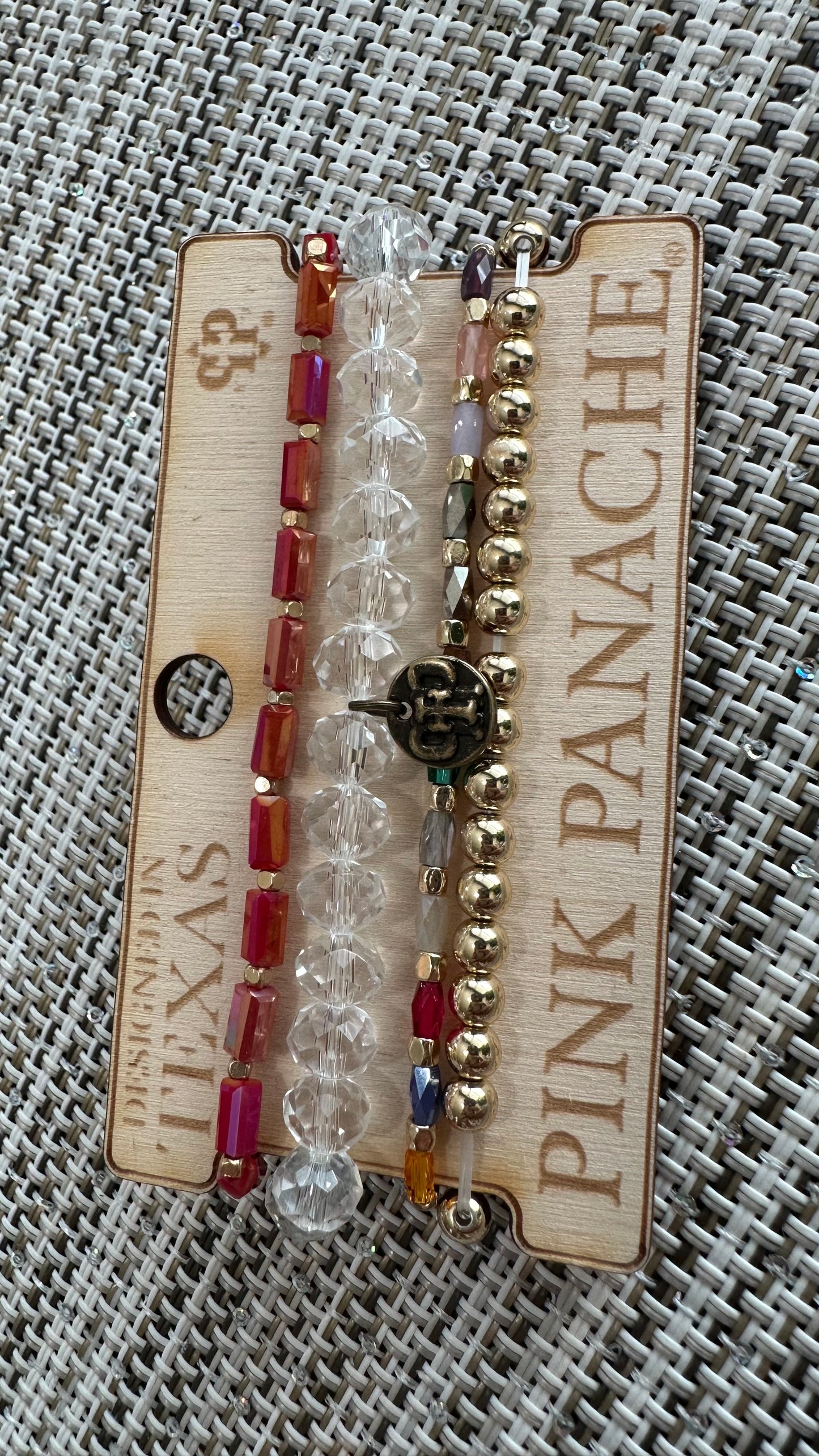 Red and Gold Stack (Austrian Crystals)