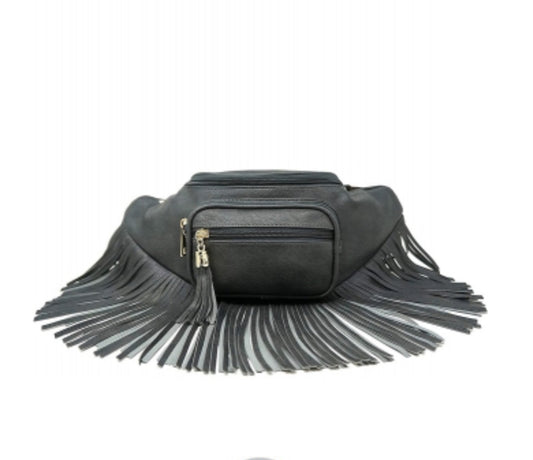 Designer Chic Fringe Waist Bag