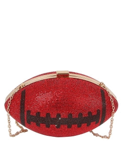 Rhinestone Bling Football Clutch