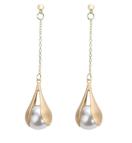 Shiny Exquisite Matte Tassel Drop Earrings, Jewelry