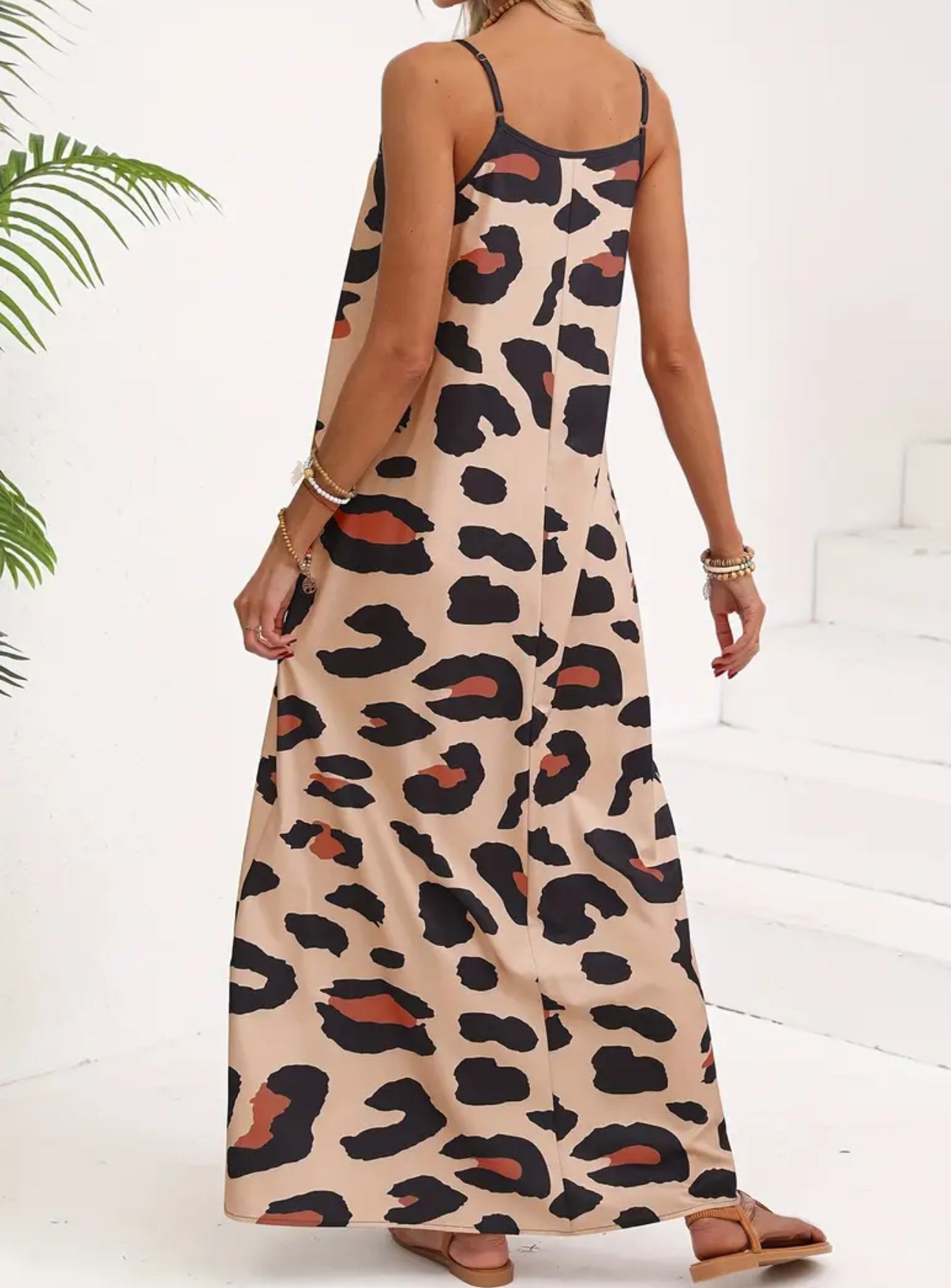 Summer Leopard Print Maxi Dress