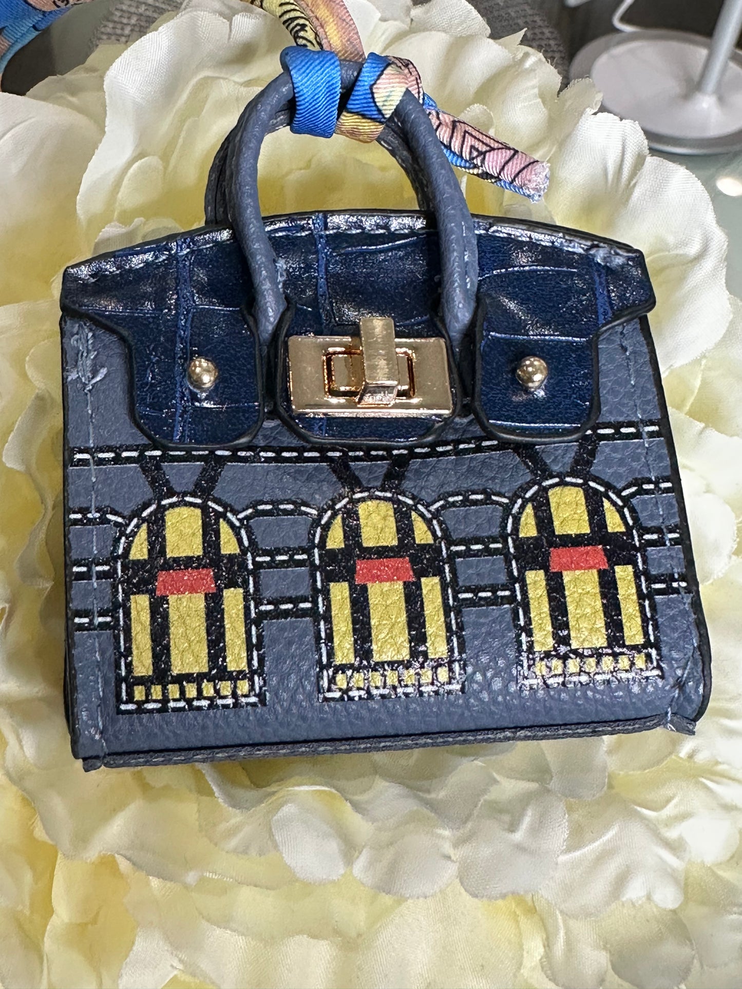 Cute Mini Bag Charm Pink Blue
