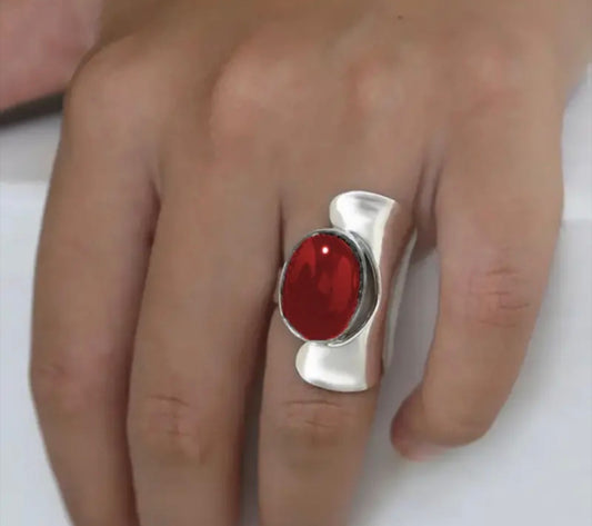 Boho Red Ring