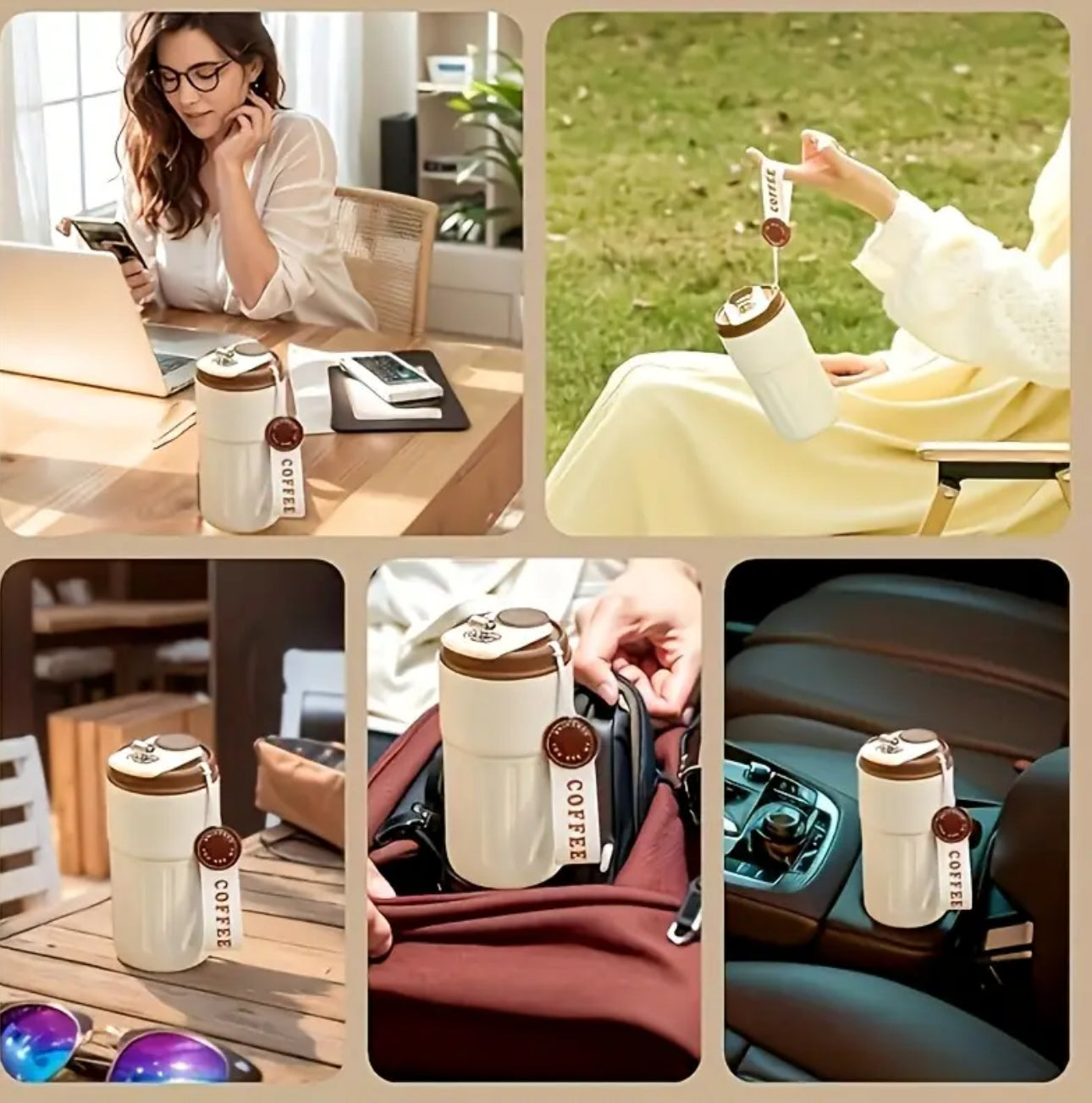 Stainless Steel Insulated Coffee Travel Mug,
