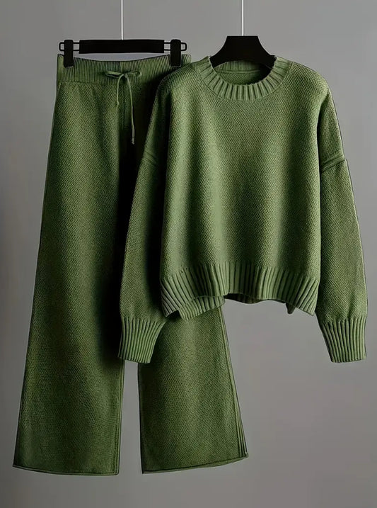 Forrest Green SweaterTwo-piece Set