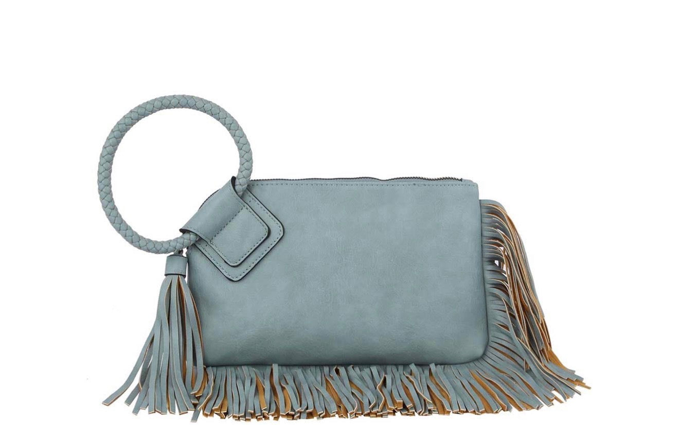 Fringe Cuff Clutch Tassel Wristlet Clutch JY-0378