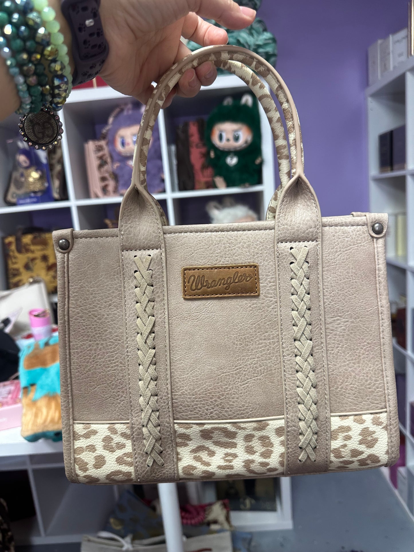 Khaki Leopard Wrangler Leopard Bag