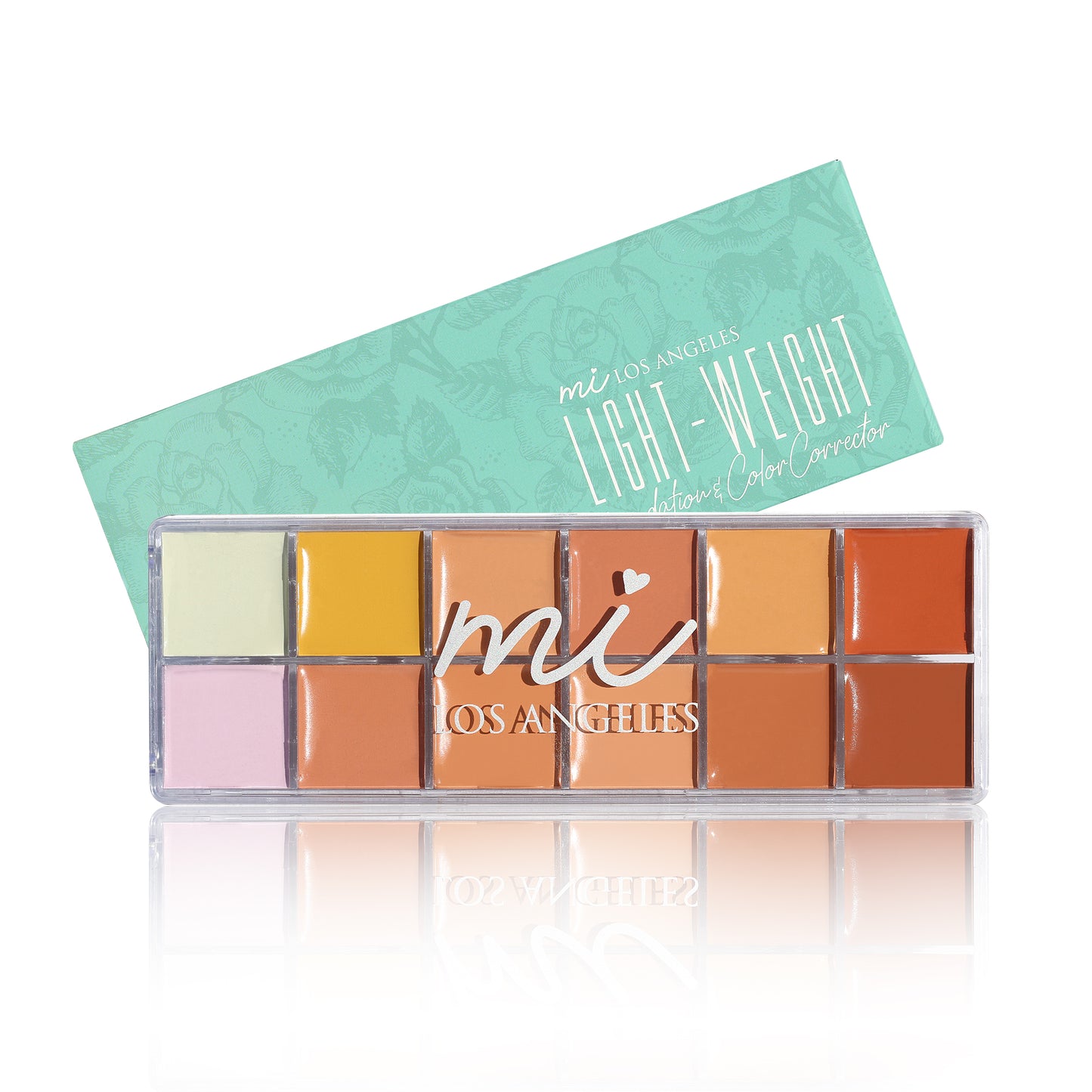 12 Color Professional Lightweight Cream Foundation and Camouflage Concealer Palette