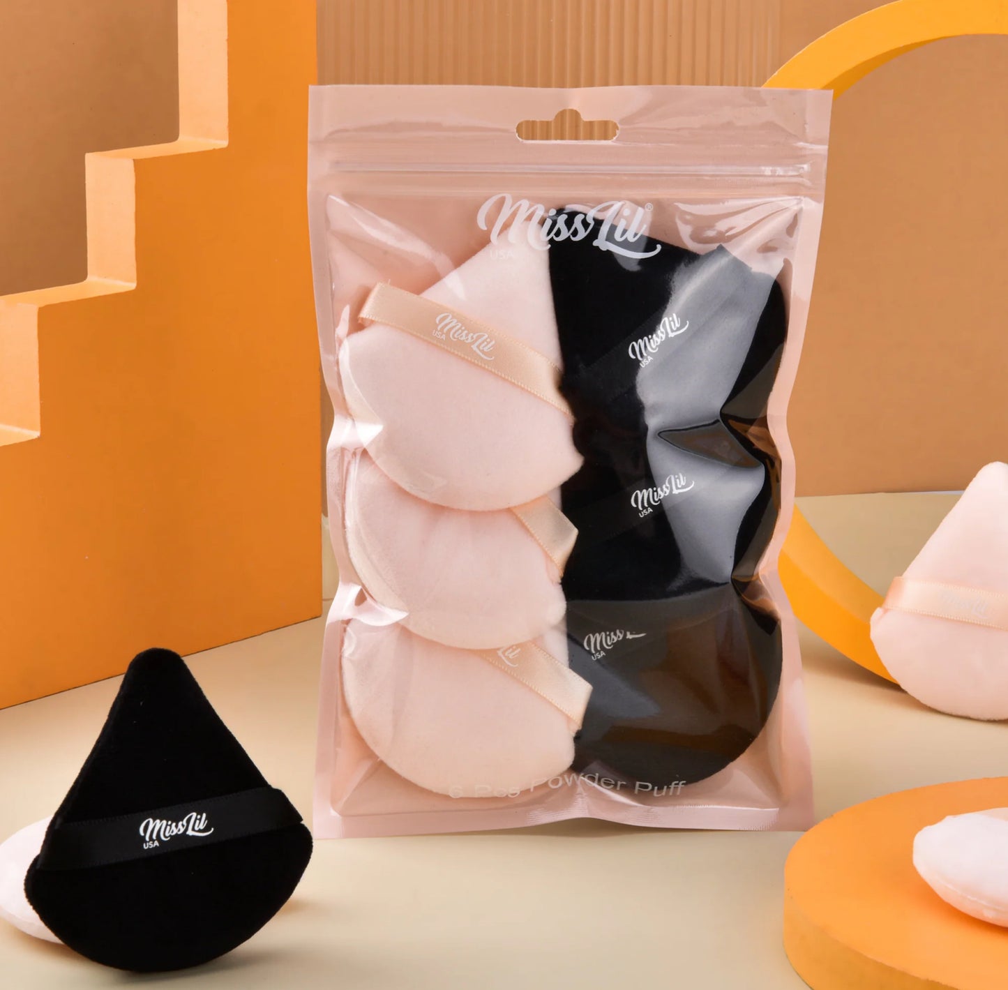 Miss Lil Powder Puff Set Beige and Black