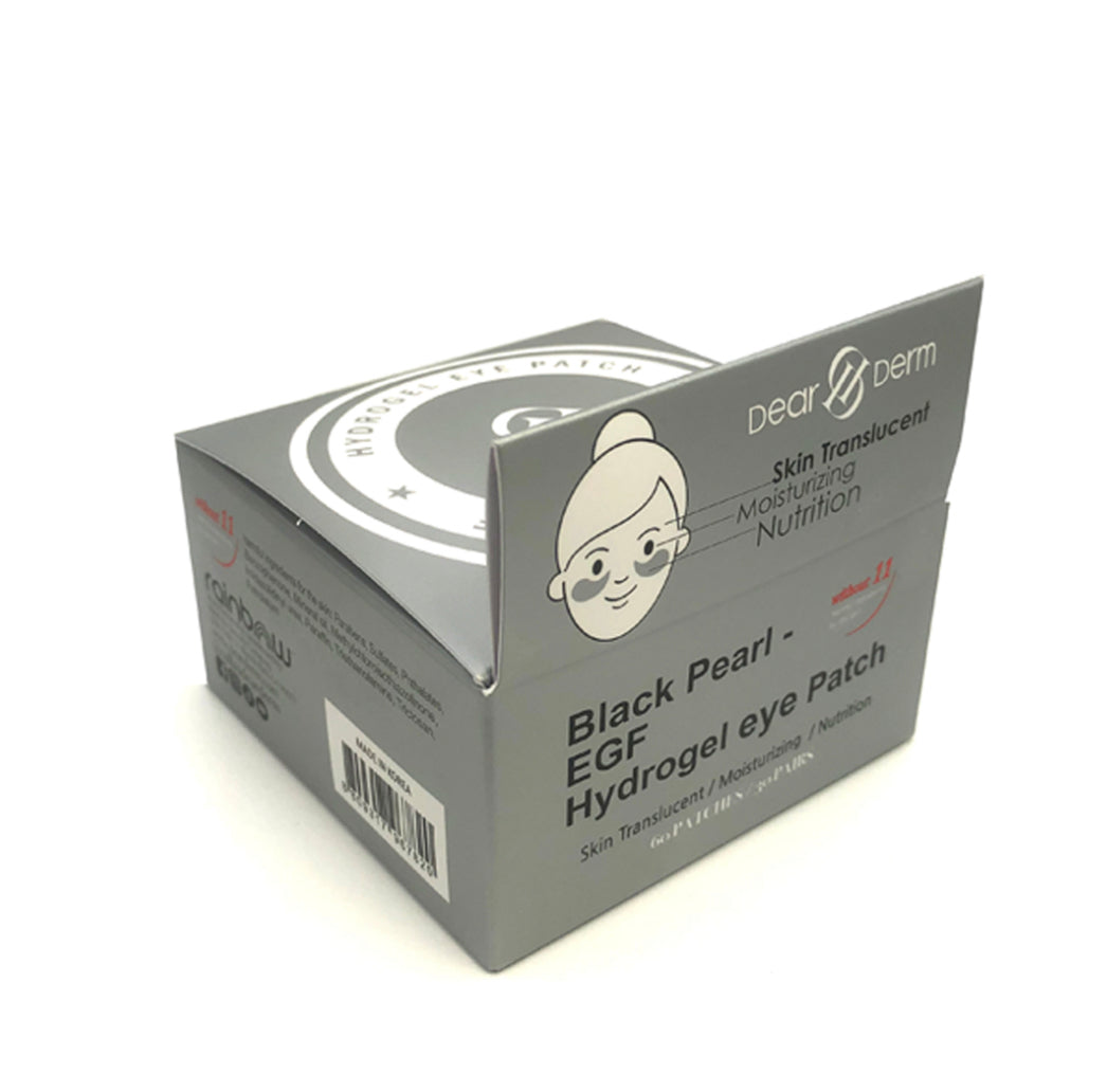 Dearderm Black Pearl - EGF Hydrogel Eye Patch 60 Patches / 30 Pairs