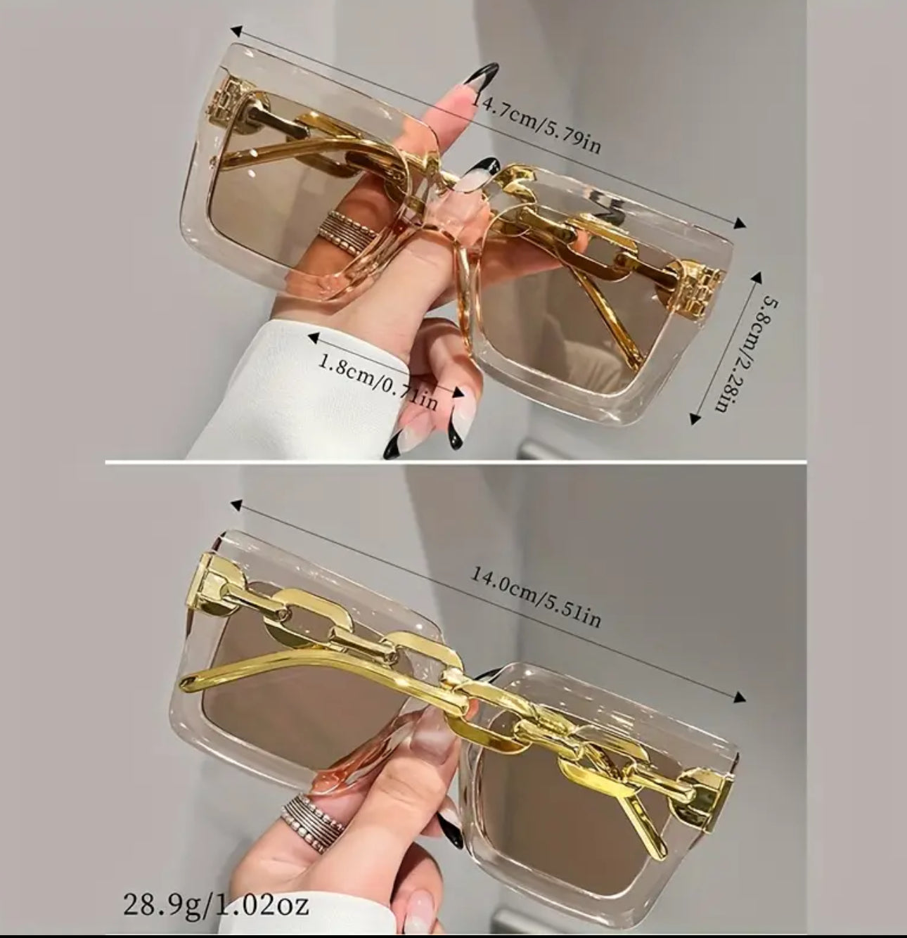 Square Chain Sunglasses