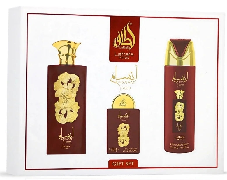Lattafa Pride Ansaam Gold 3 piece set