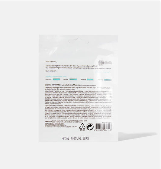 Excuse My Frank | Hydro Calming Mask