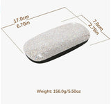 Sparkly Rhinestone Eyeglass Case Cute Handmade Hard Shell Glasses Box for Women