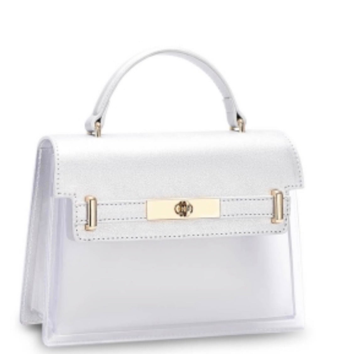 David Jones Transparent PVC Satchel Bag CM7449