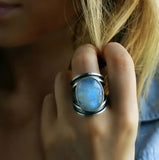 Galaxy Moonstone  Ring