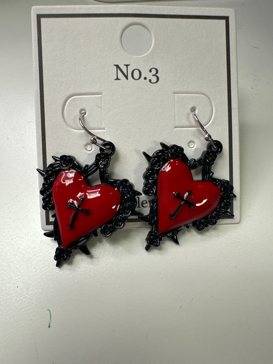 RED HEART earrings