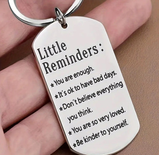 Empowering Stainless Steel Keychain