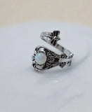 Dragonfly Moonstone Open Ring,