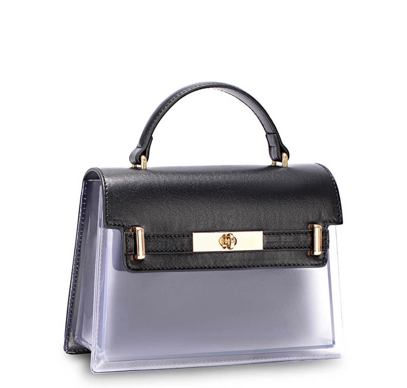 David Jones Transparent PVC Satchel Bag CM7449