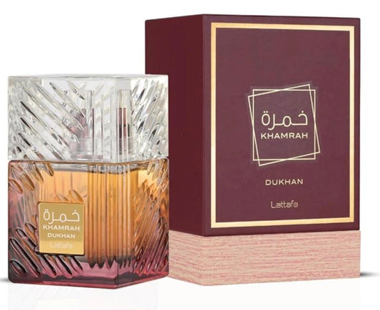 Lattafa Khamrah Dukhan for Unisex Eau de Parfum Spray, 3.4 Ounce / 100 ml