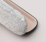 Sparkly Rhinestone Eyeglass Case Cute Handmade Hard Shell Glasses Box for Women