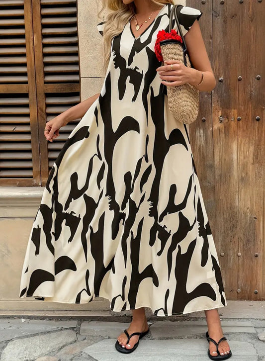 White and Black Dress XXL