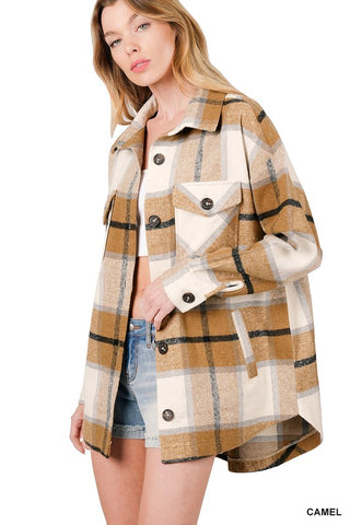 Oversized Yarn Dyed Plaid Shacket