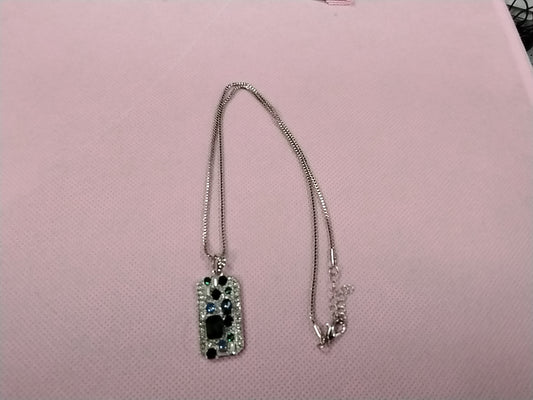 Multi stone green blue necklace