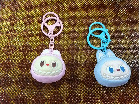 Labubu head keychain
